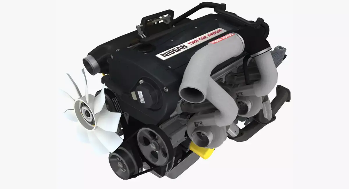 Nissan RB26DETT engine Low-poly 3D model