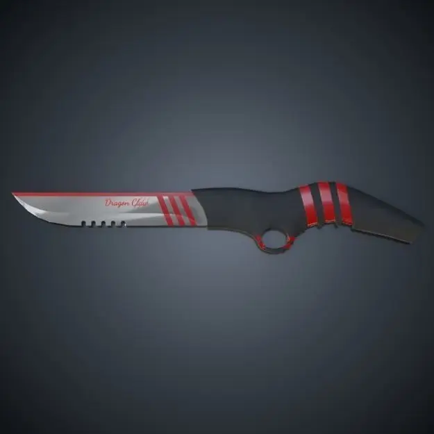 Combat Knife Dragon Claw Free low-poly 3D model