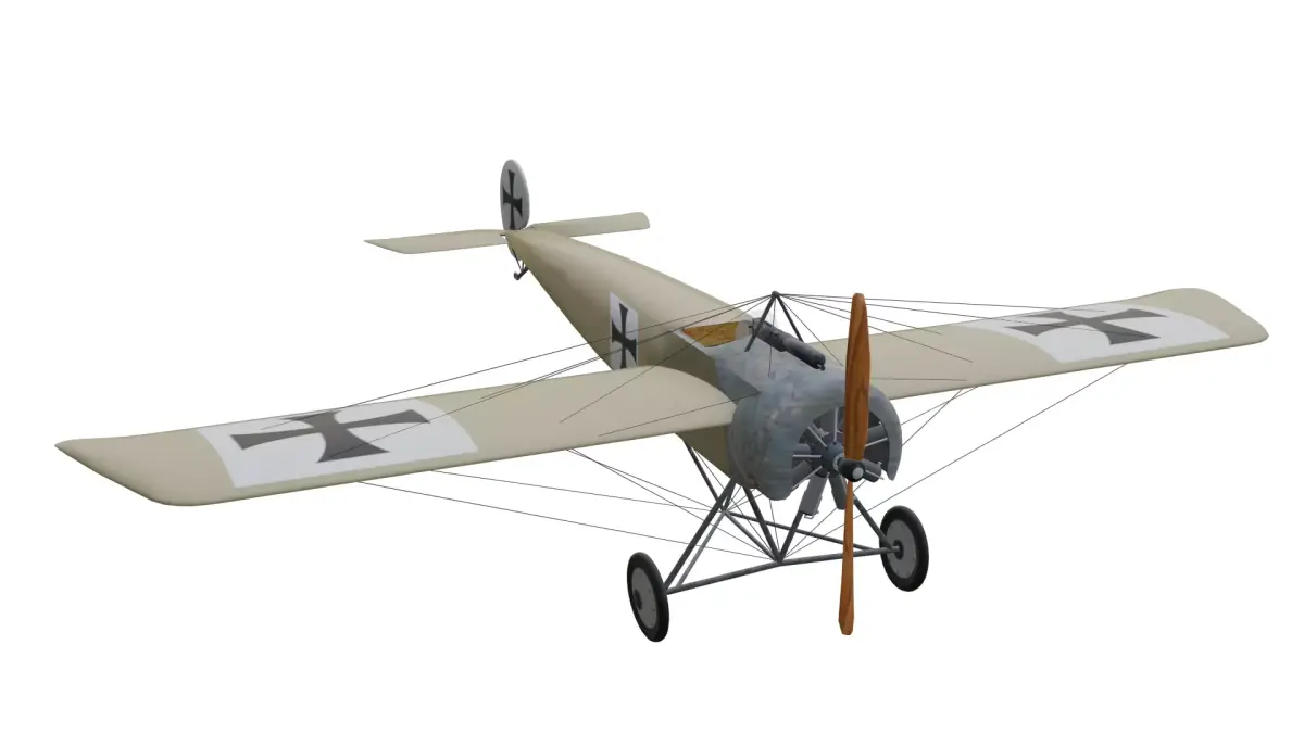 Fokker EIII Eindecker Low-poly 3D model