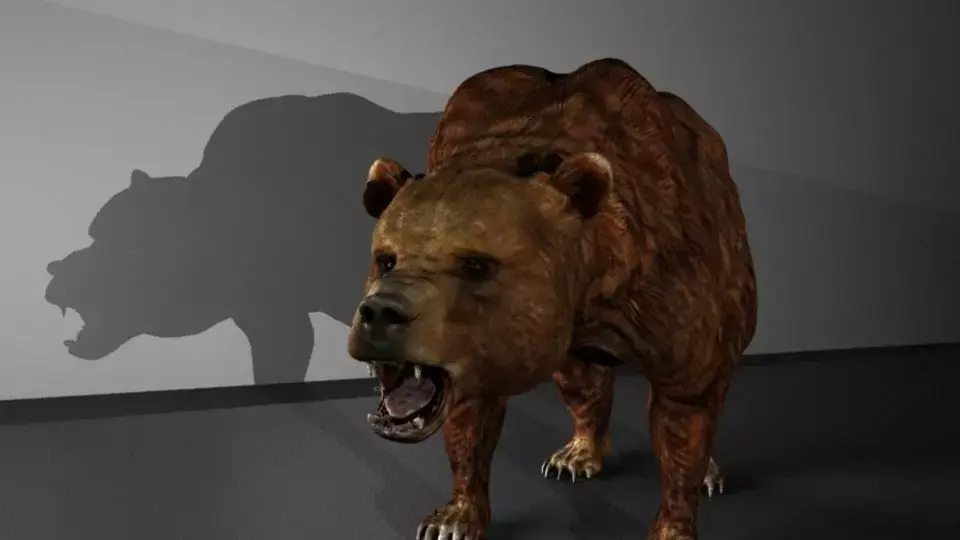 Grizzly Bear Low-poly 3D model