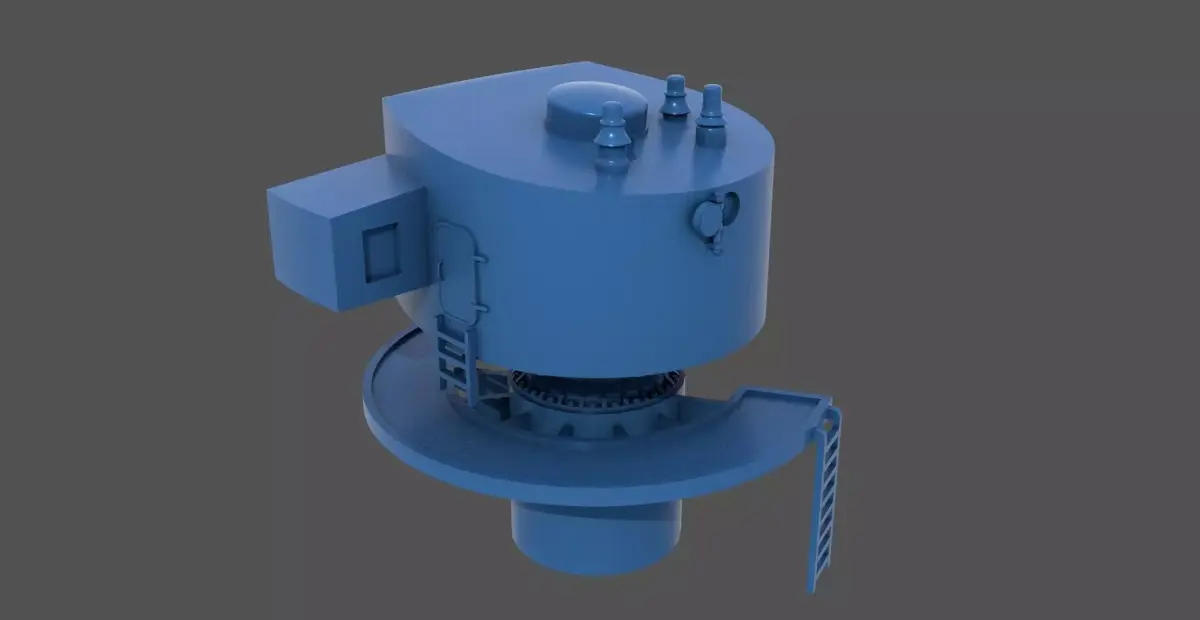 Littorio Class aft range finder - Commercial license 1-200 scale 3D print model