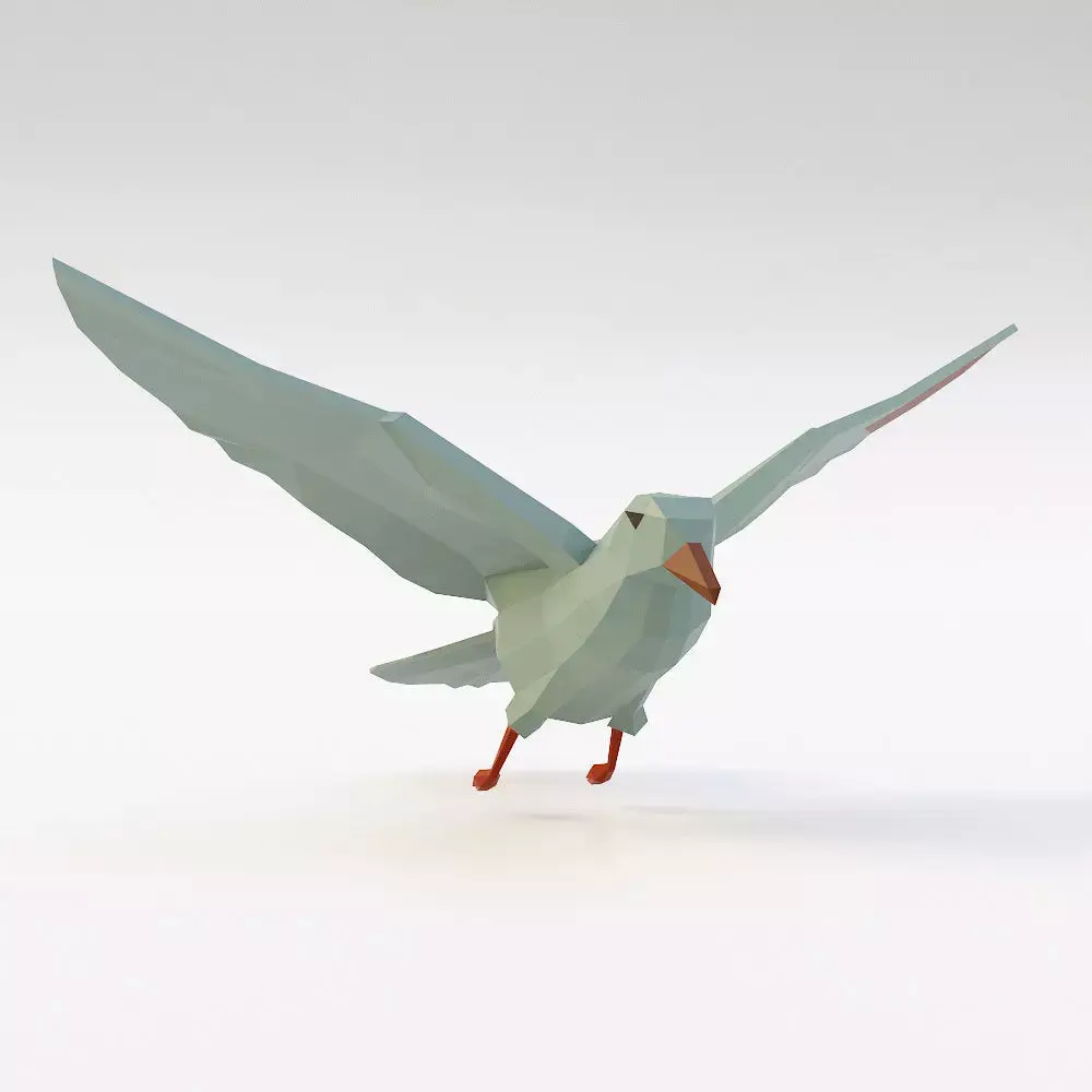 Dove bird low poly 3d model  Low-poly 3D model