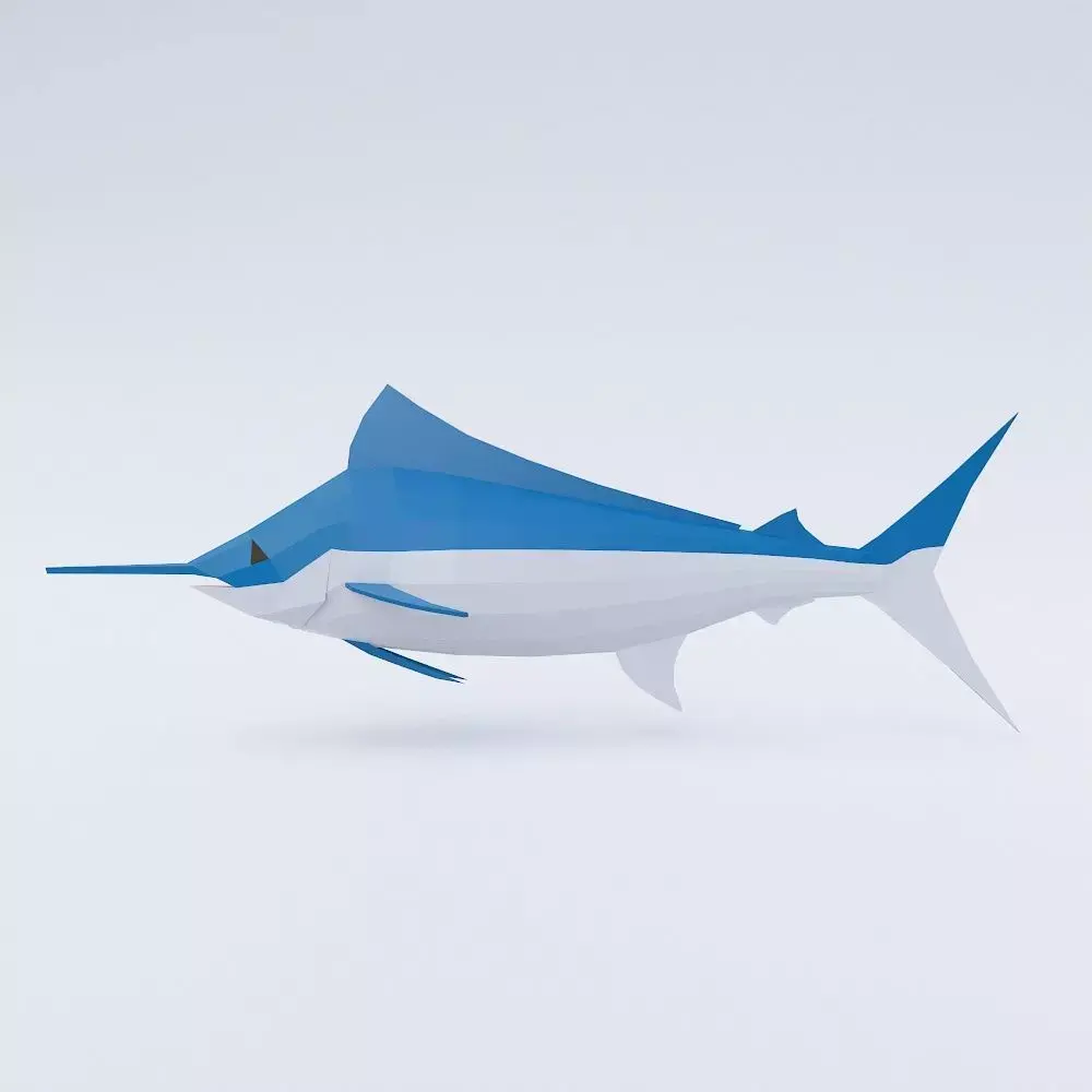 Atlantic blue marlin fish 3d model  Low-poly 3D model