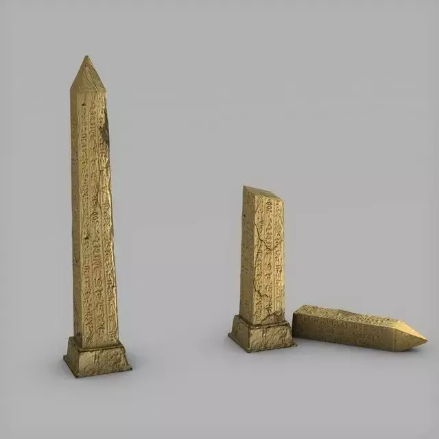 Obelisk broken obelisk Low-poly 3D model