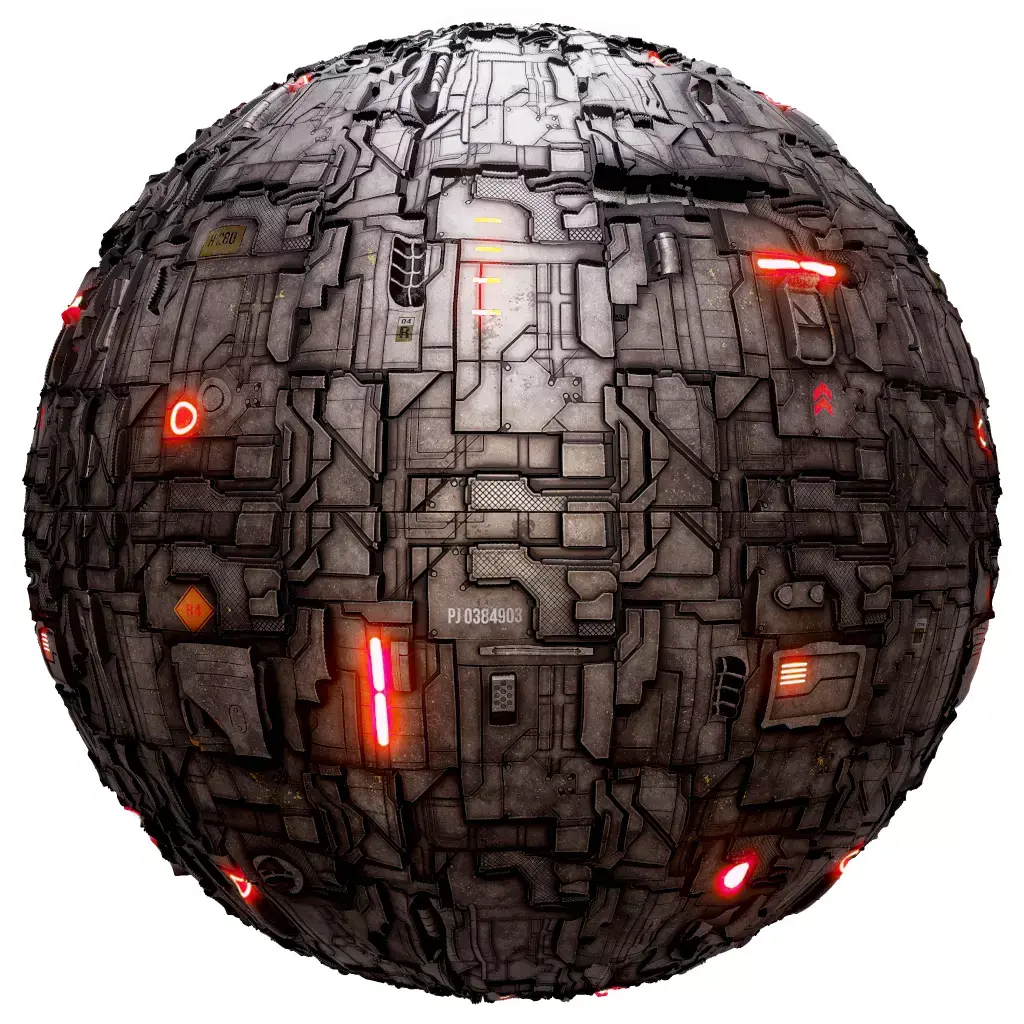 PBR Seamless Sci-Fi Texture 05 Low-poly 3D model
