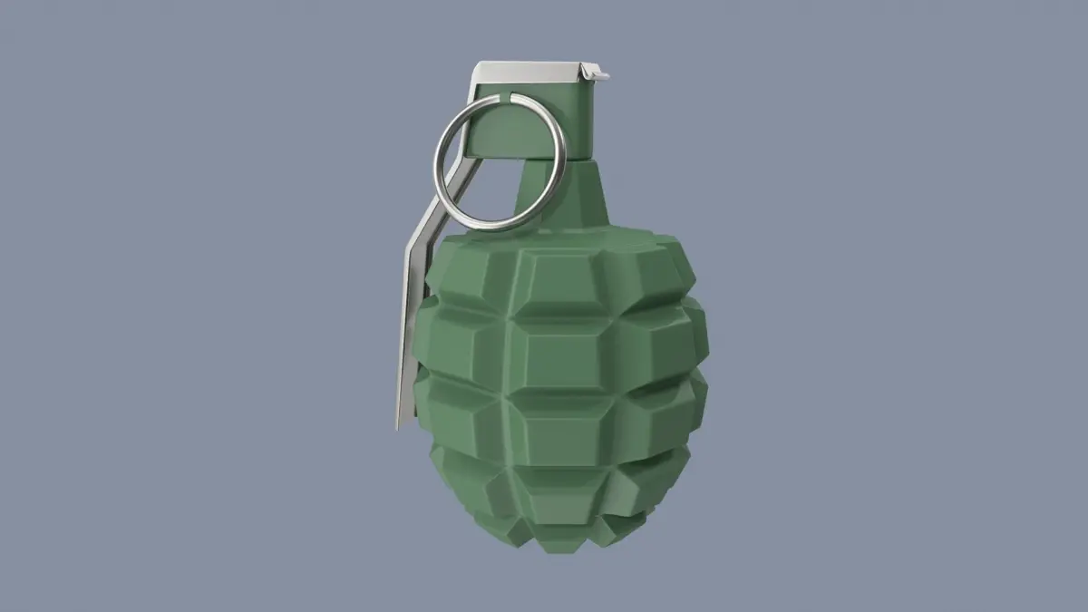 Green Hand Grenade 3D model