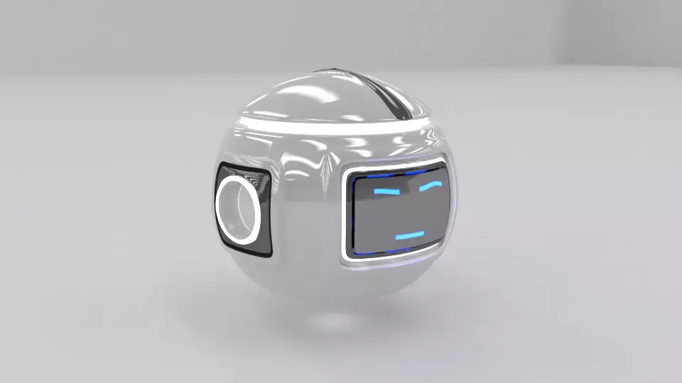 Sci-Fi Drone Low-poly 3D model order