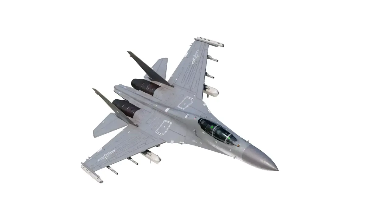 PBR Shenyang J-16D electronic Fighter China PLAAF Low-poly 3D model