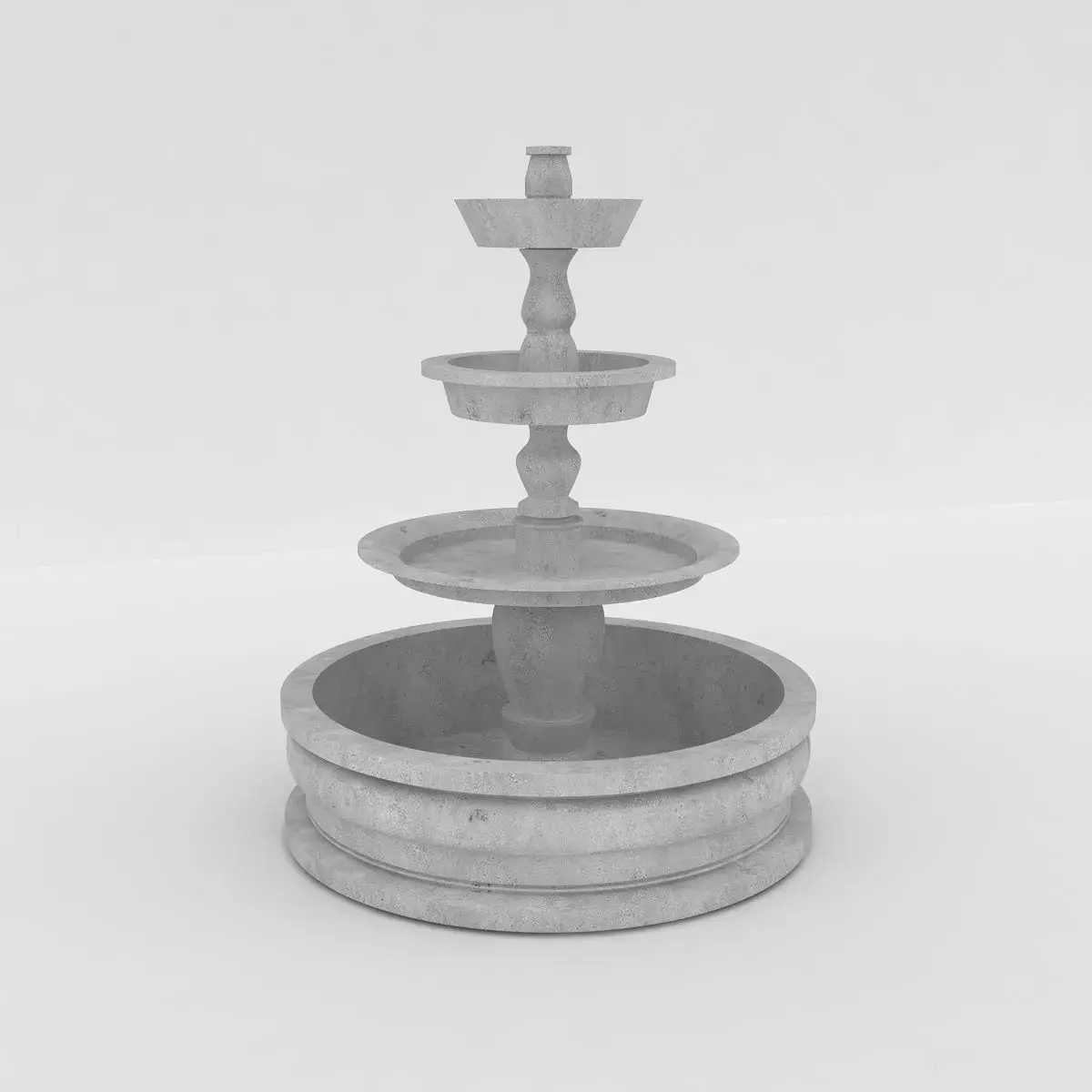 fountain three tiered 3D model