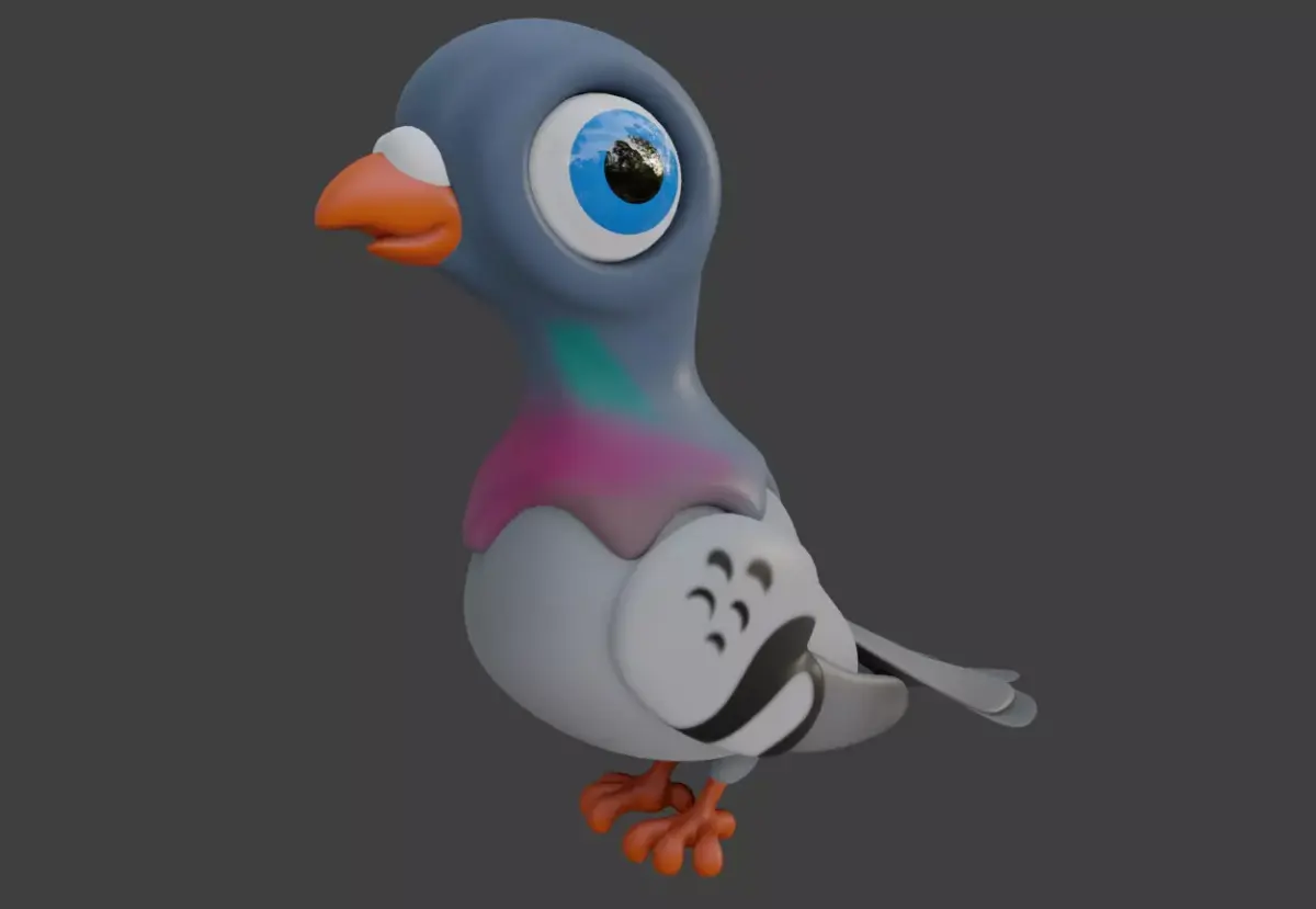 Cartoon Pidgeon 3D model