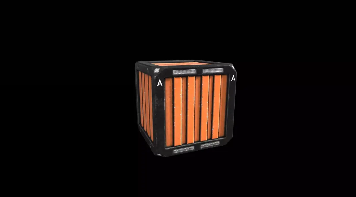PBR Sci-fi Box  Low-poly 3D model