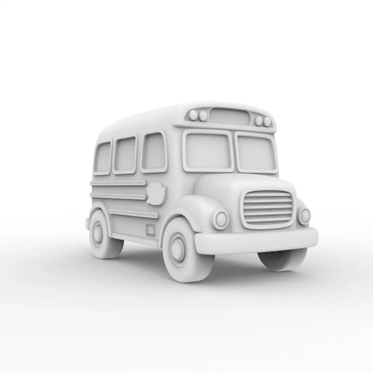 School Bus Piggy Bank 3D Print Model 3D print model