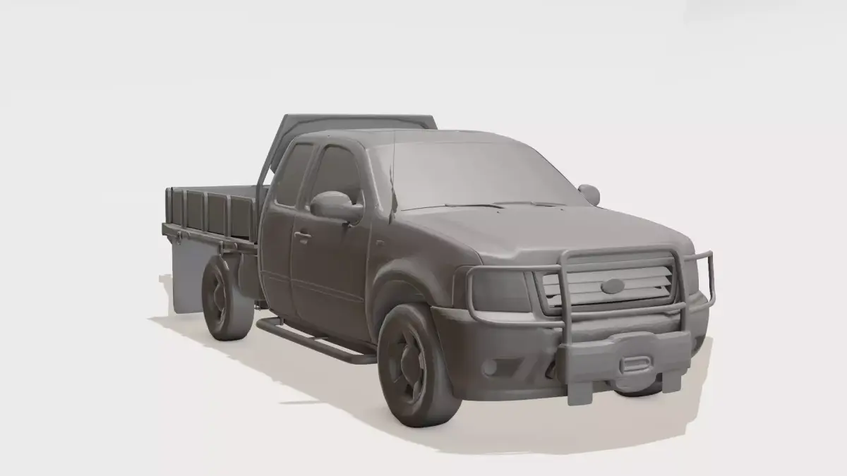 Big Buddy Pickup Cute Cartoon 3D Printable Toy Truck 3D print model