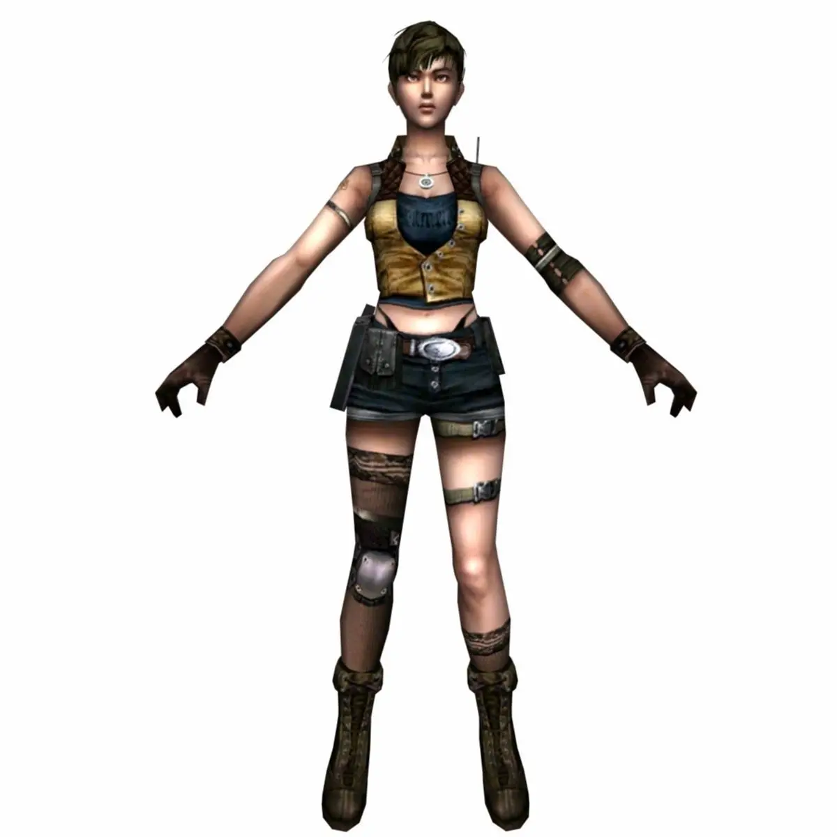 R2 Army Soldier Girl Low-poly 3D model