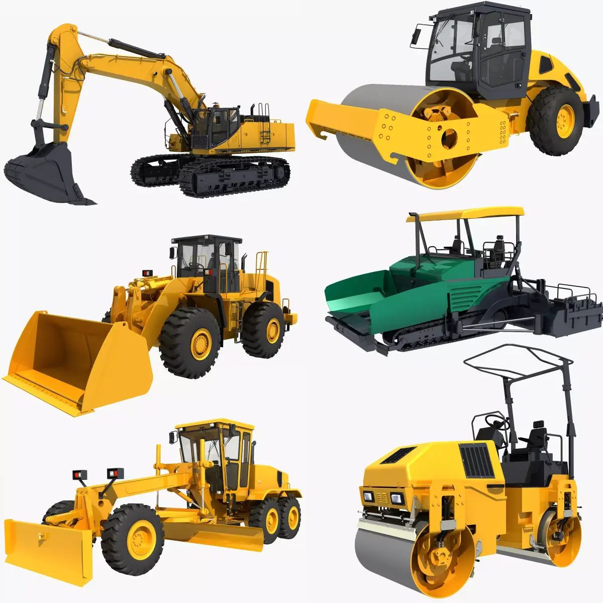 Collection Construction Vehicles 03  3D model