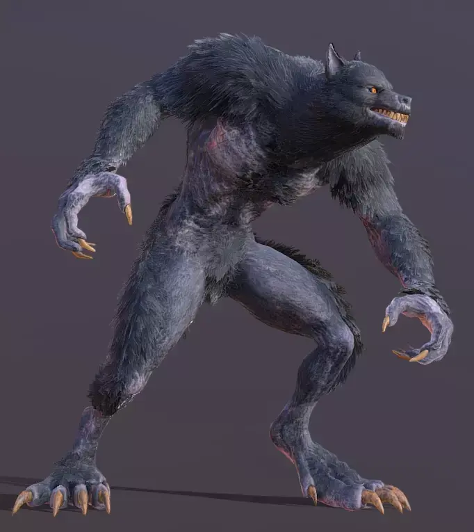 Werewolf Low-poly 3D model