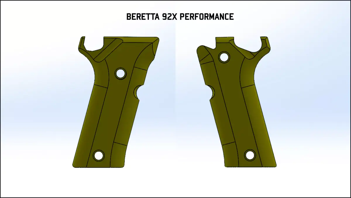 Beretta 92X Performance Grips 3D model