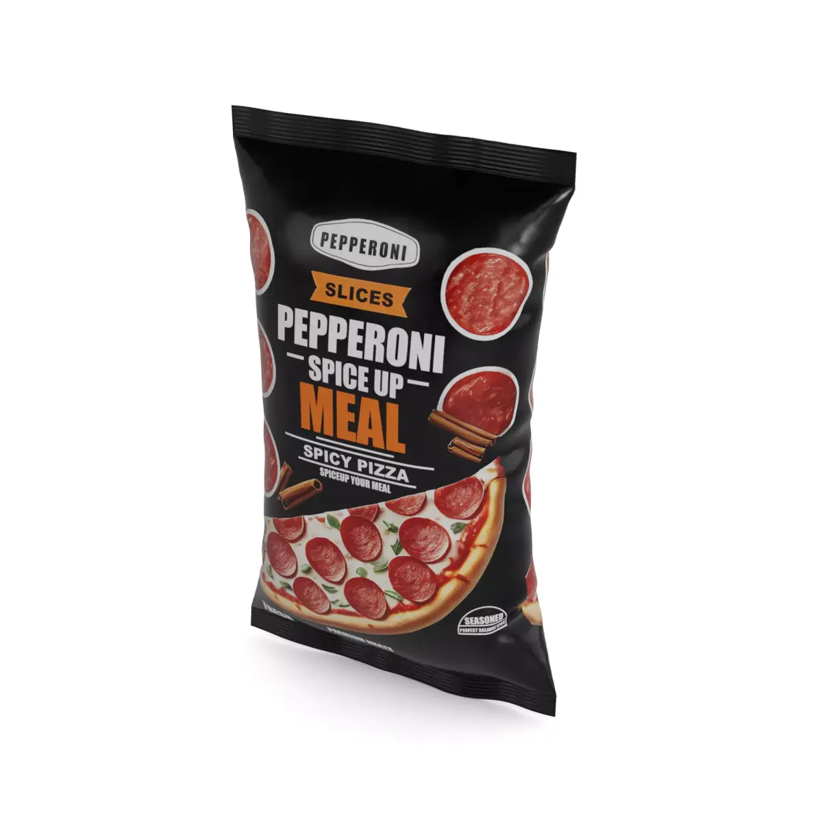 Meat snacks and cabanossi Pepperoni Slices 3D model