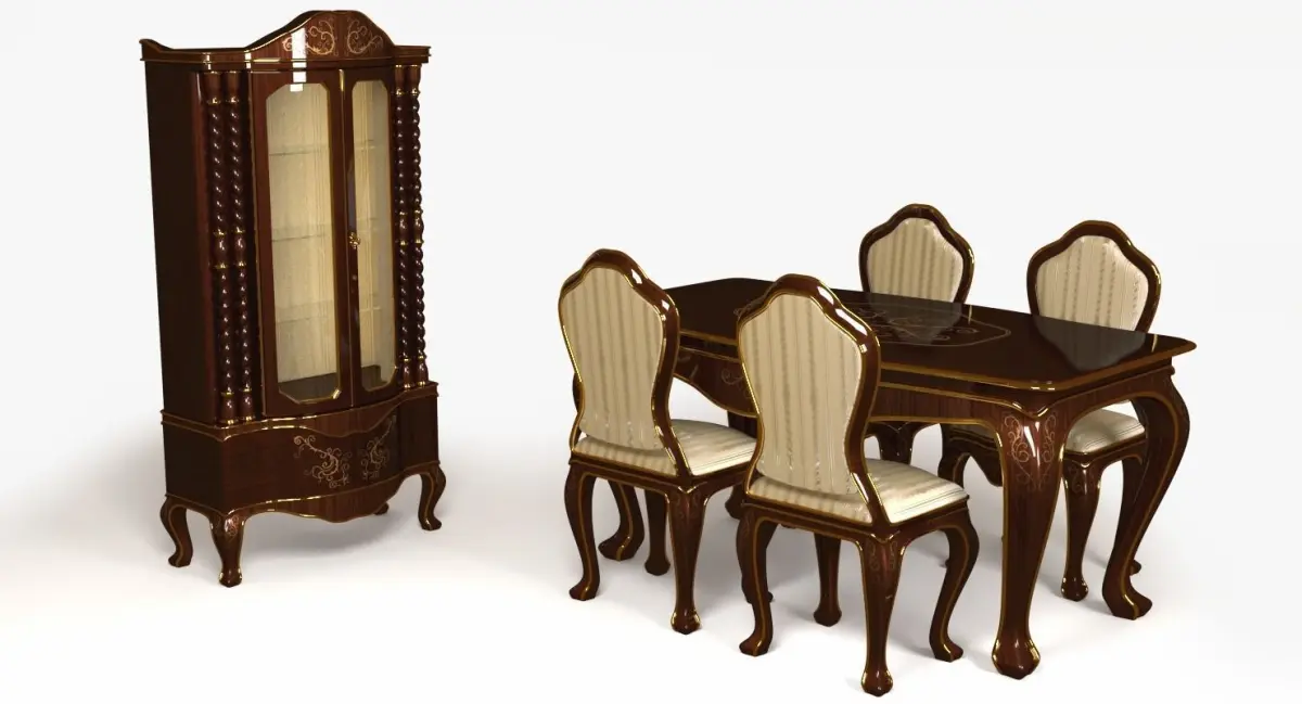 Classic Living Set 0001 Free 3D model