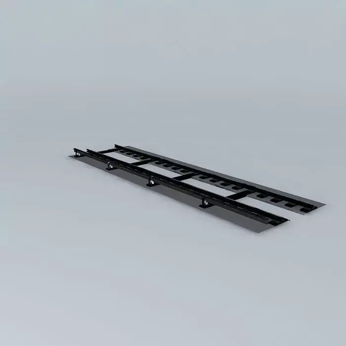 Subway Tracks Detailed Free 3D model