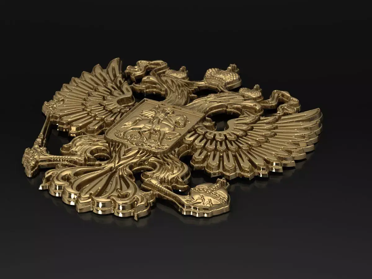 Gerb Russia 1 Russian Coat of arms 3D print model