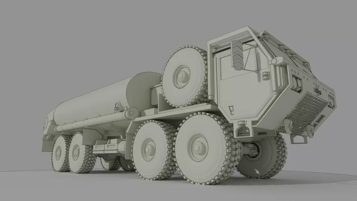IDF M977 Oshkosh tanker 3D print model by RotemArts