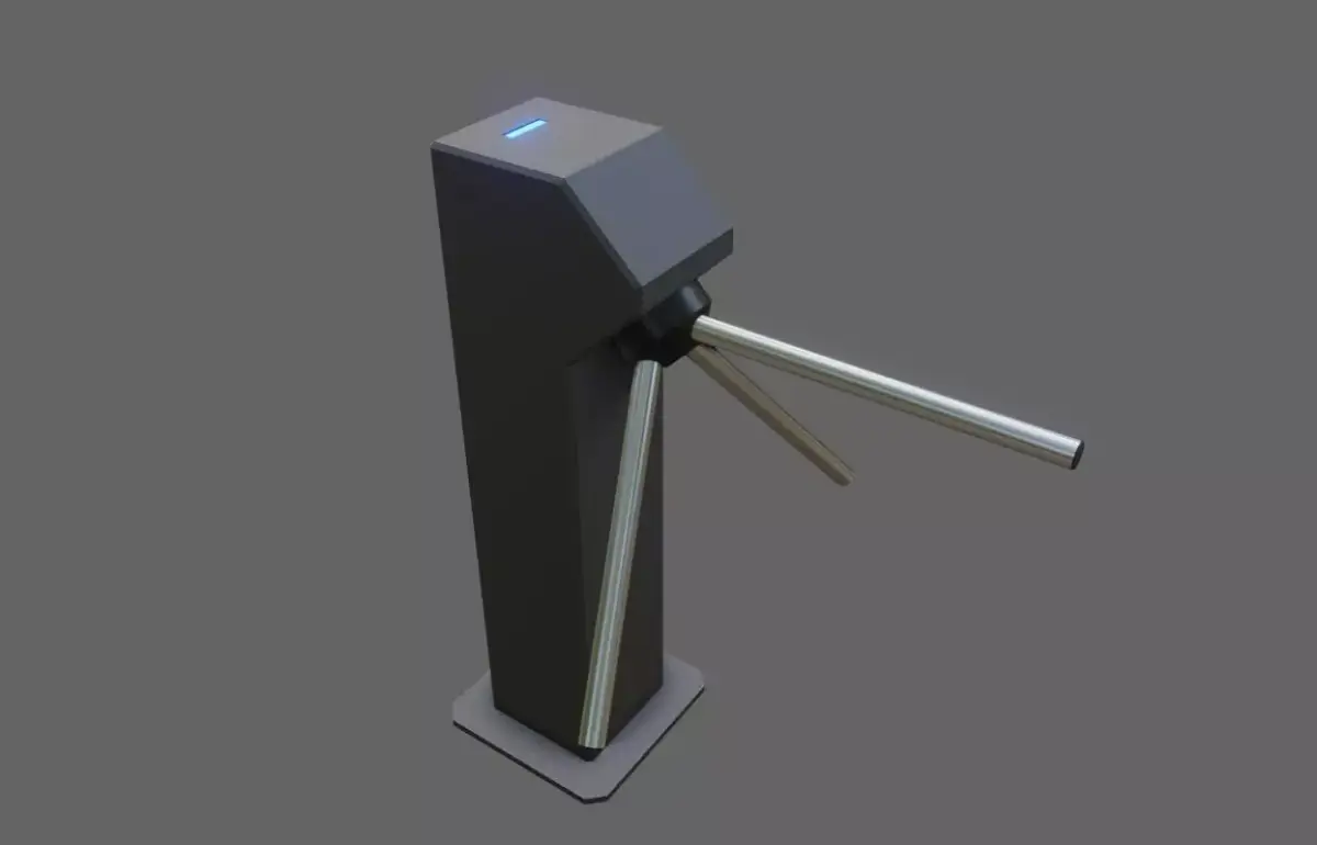 Ticket Gate Access Control - Catraca de Acesso Low-poly 3D model