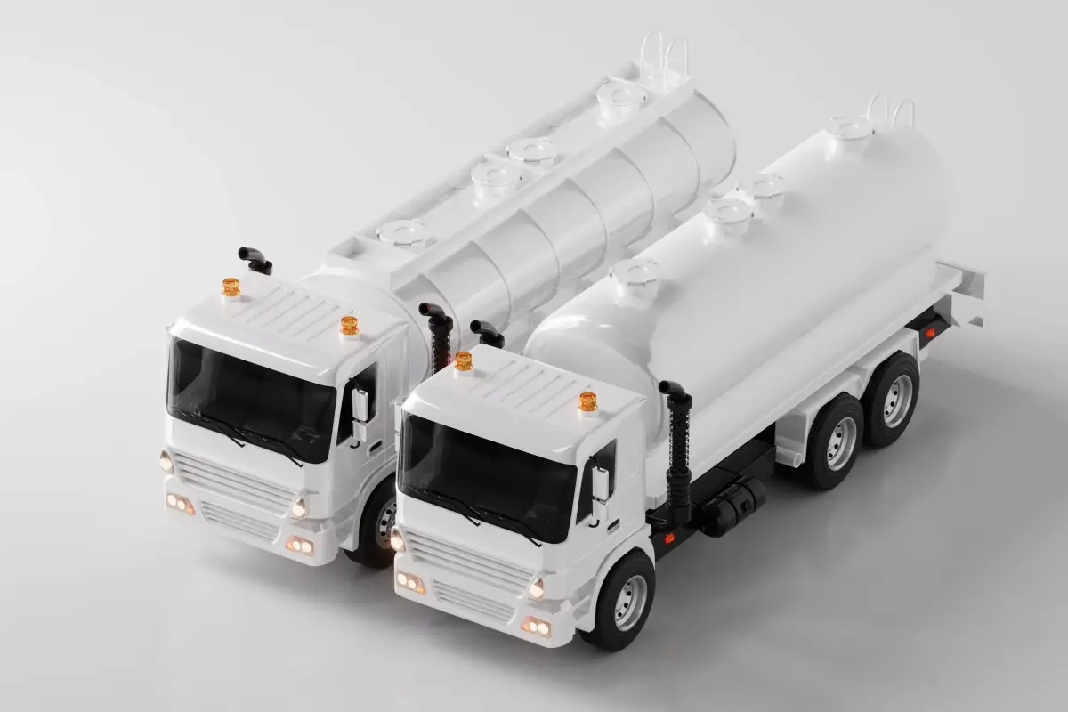 Tanker Truck  Low-poly 3D model
