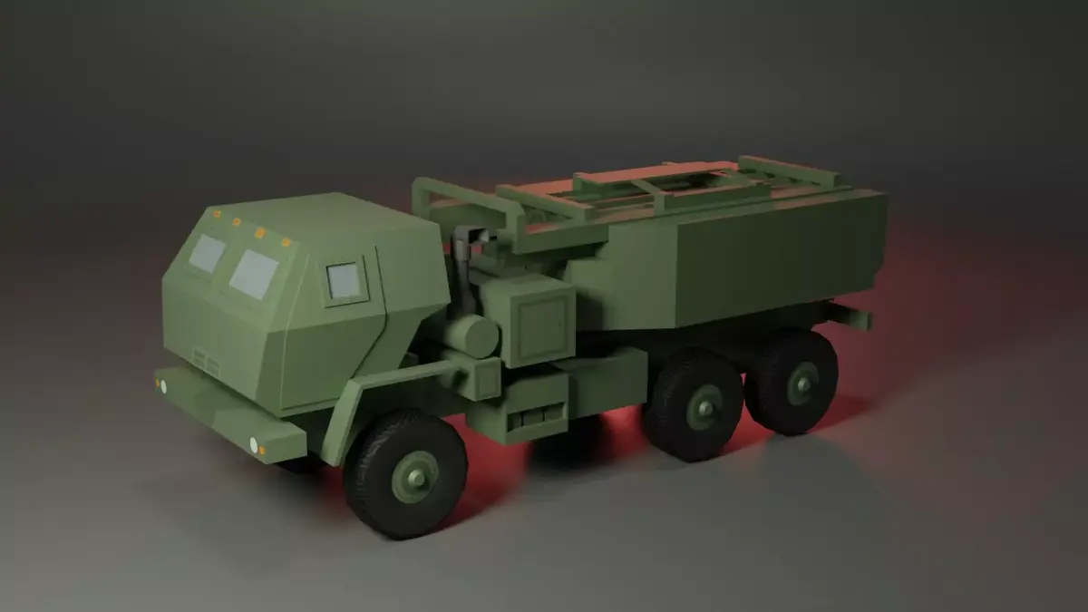 HIMARS Launch rocket system Low-poly 3D model