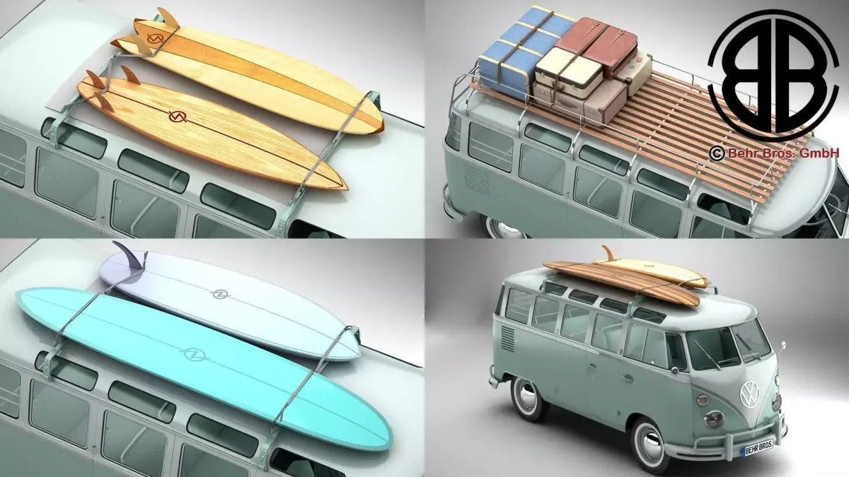Volkswagen T1 Samba 1963 Accessories 3D model