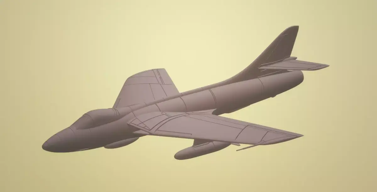 HAWKER HUNTER F4 AND F5 1-72 SCALE HIGHLY DETAILED MODEL 3D print model