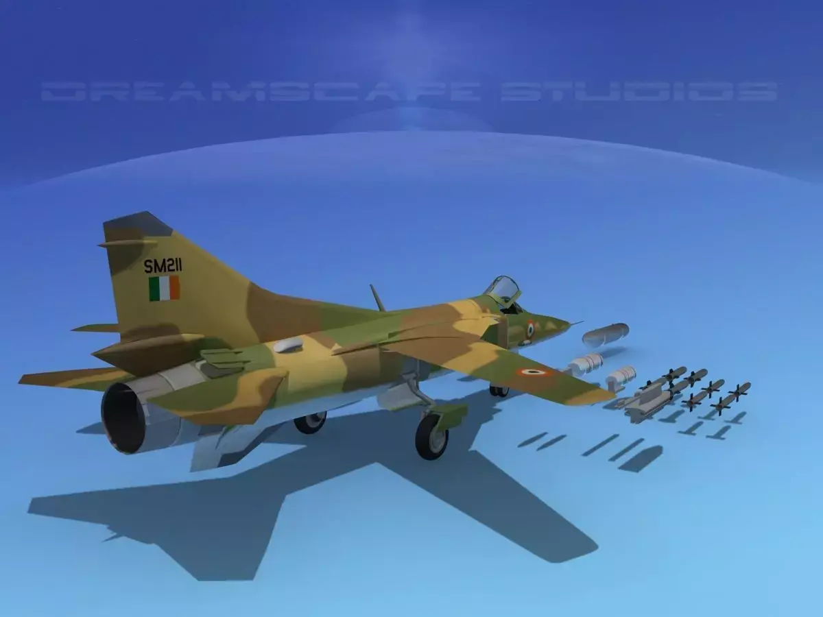 Mig-27 Flogger V17 India 3D model