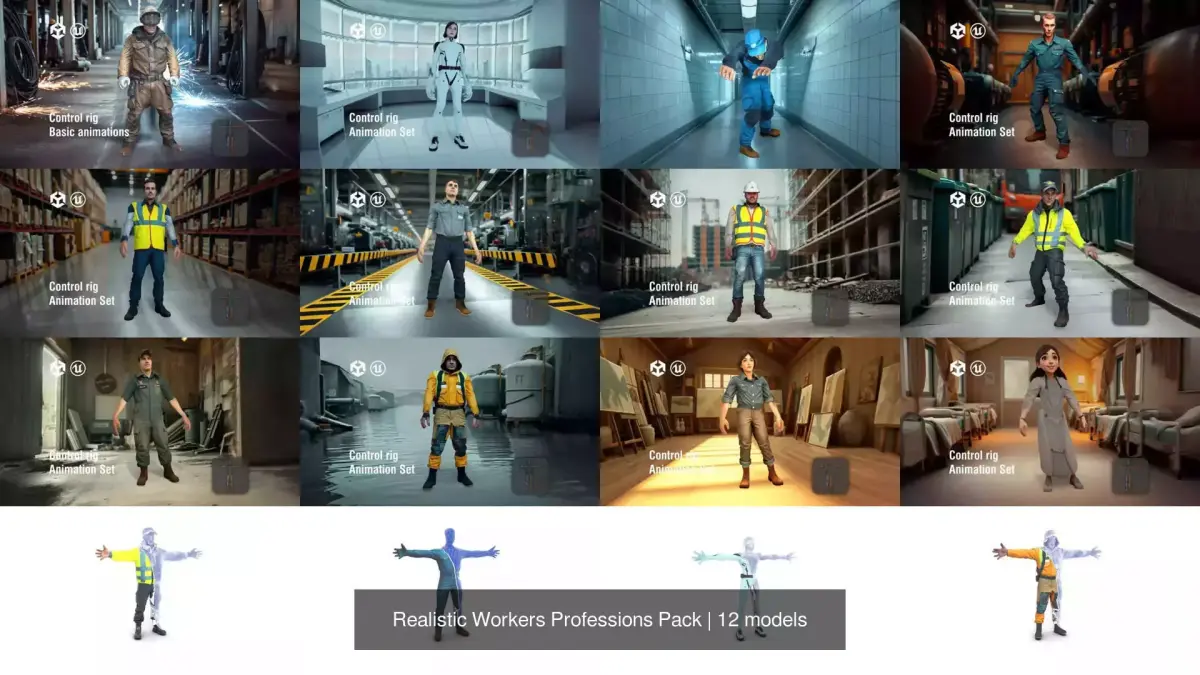 Realistic Workers Professions Pack