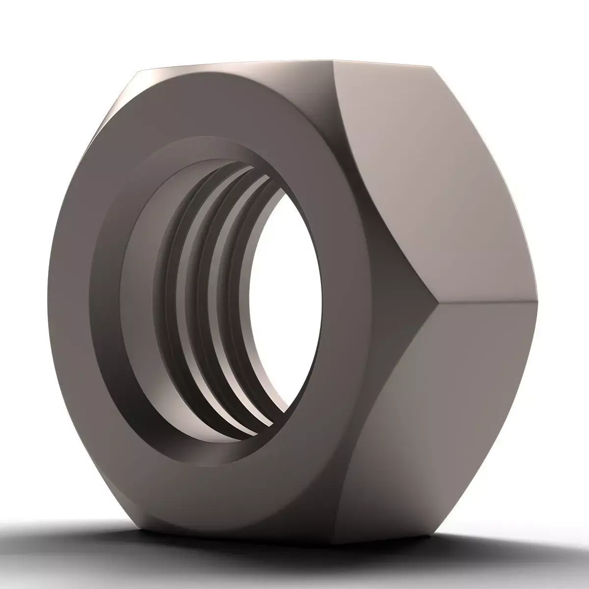 Hex Nut Low-poly 3D model