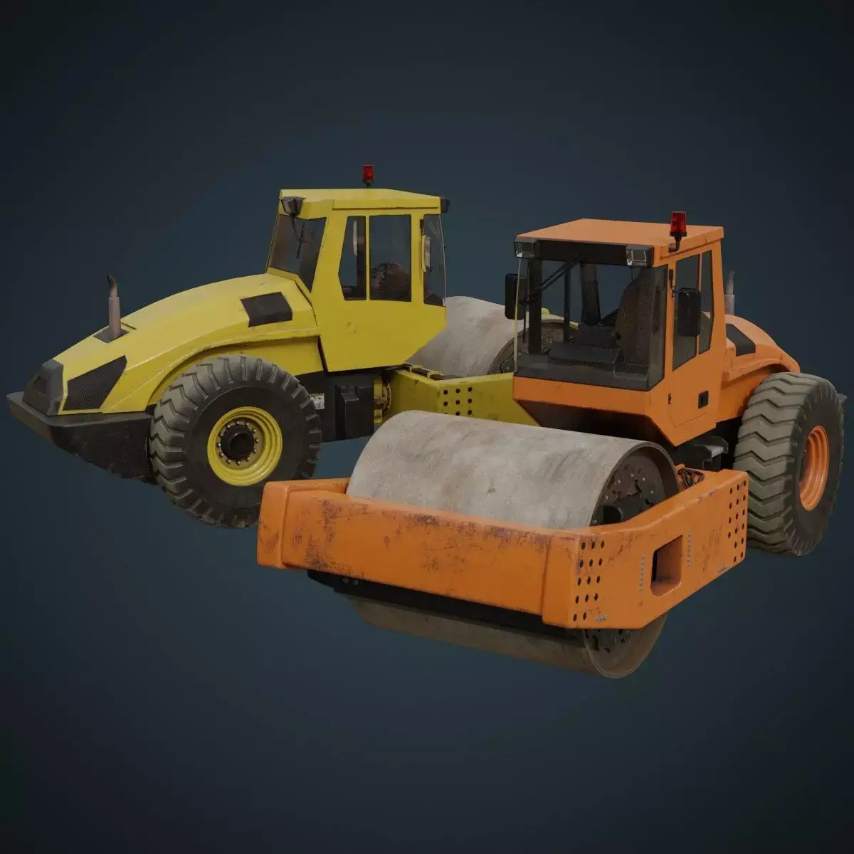 Compactor 1B Low-poly 3D model