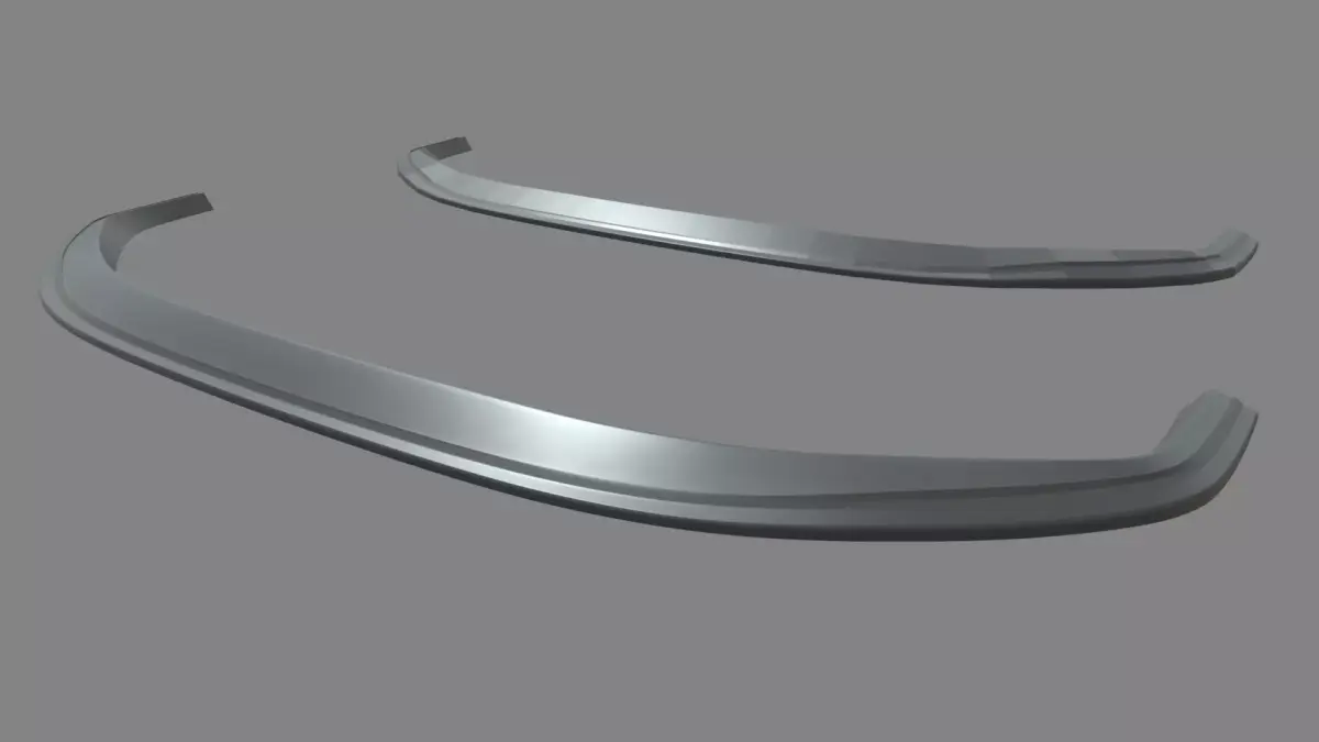 Front Bumper Lip Car 04 Low-poly 3D model