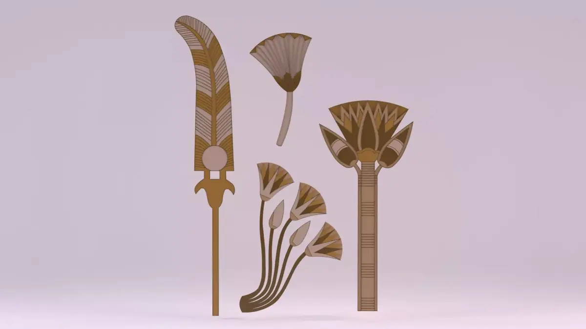 Egyptian Symbols - 033 Low-poly 3D model