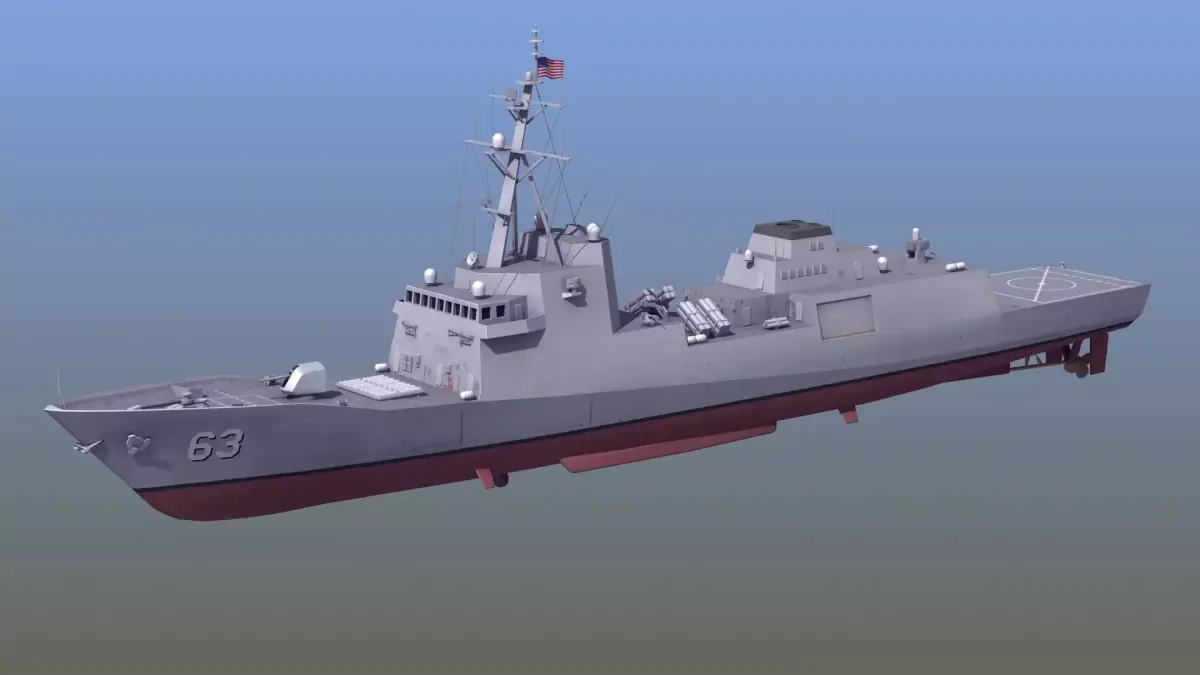 FFG-63 Constellation Class Frigate Low-poly 3D model