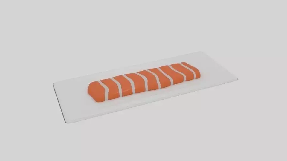  Salmon Fillet  Low-poly 3D model