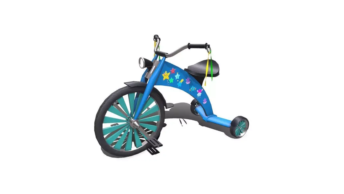 Kids Bicycle Low-poly PBR Low-poly 3D model