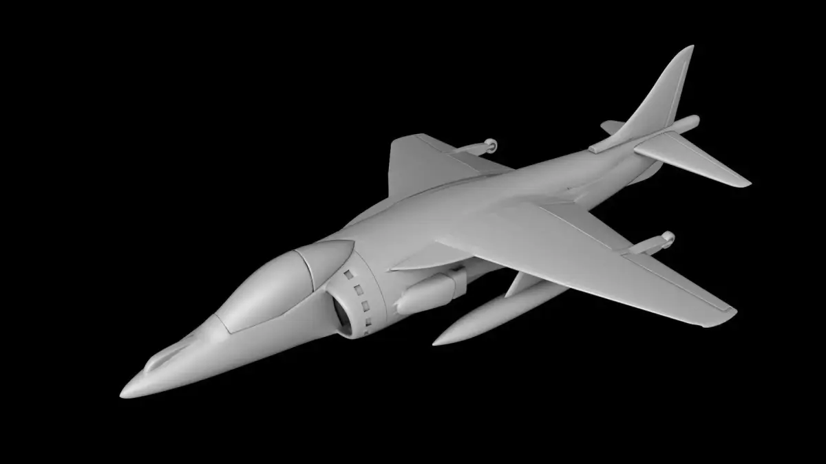 HARRIER JET FIGHTER SCALE 1-72 PRINTABLE STL FILES 3D print model
