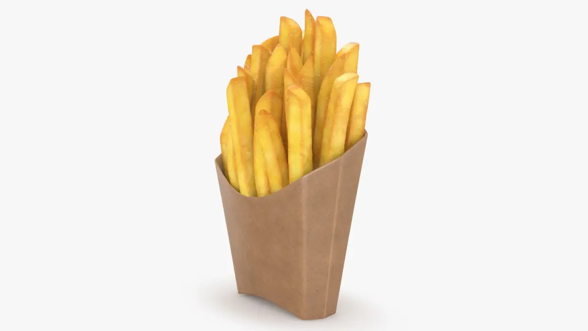 French Fries Box 3D model