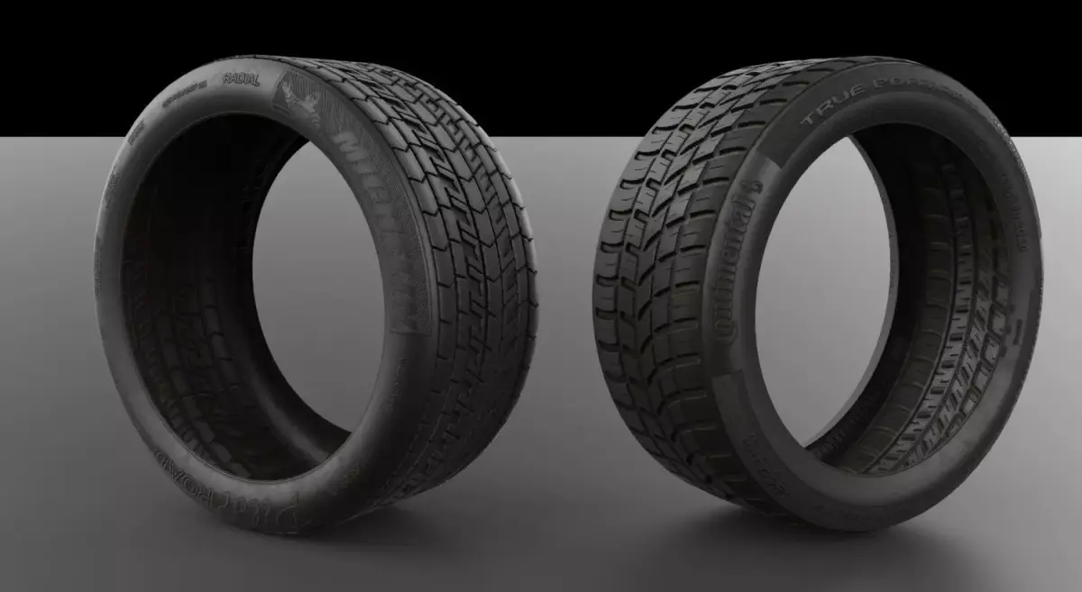 Tyre Model and 4K Texture Low-poly 3D model