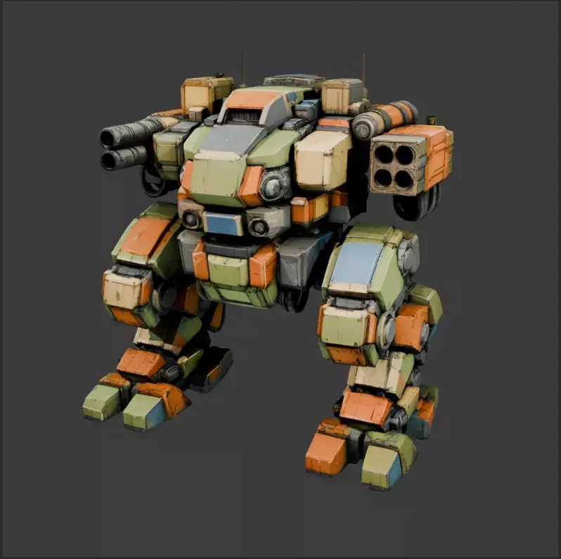 Mech walker Low-poly 3D model purchase