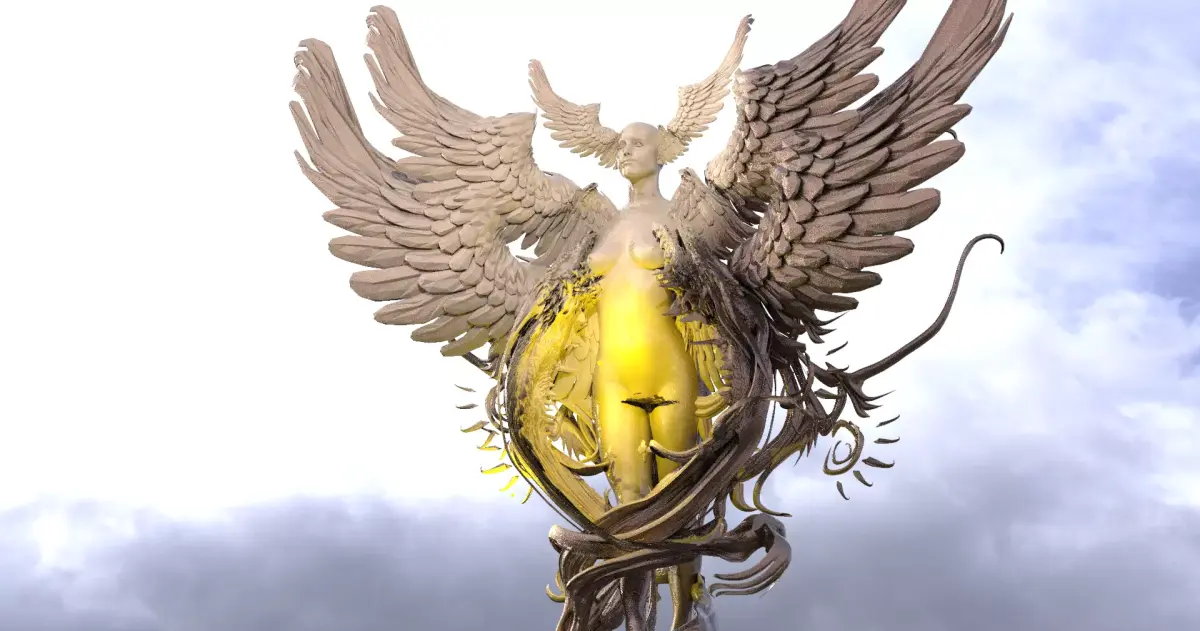 Dantes Lust Deity Statue 3D model