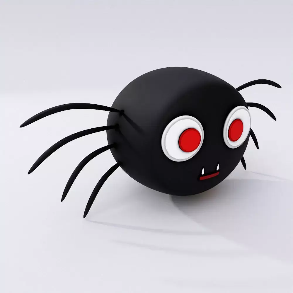 Spider low poly cartoon 3d model  3D model