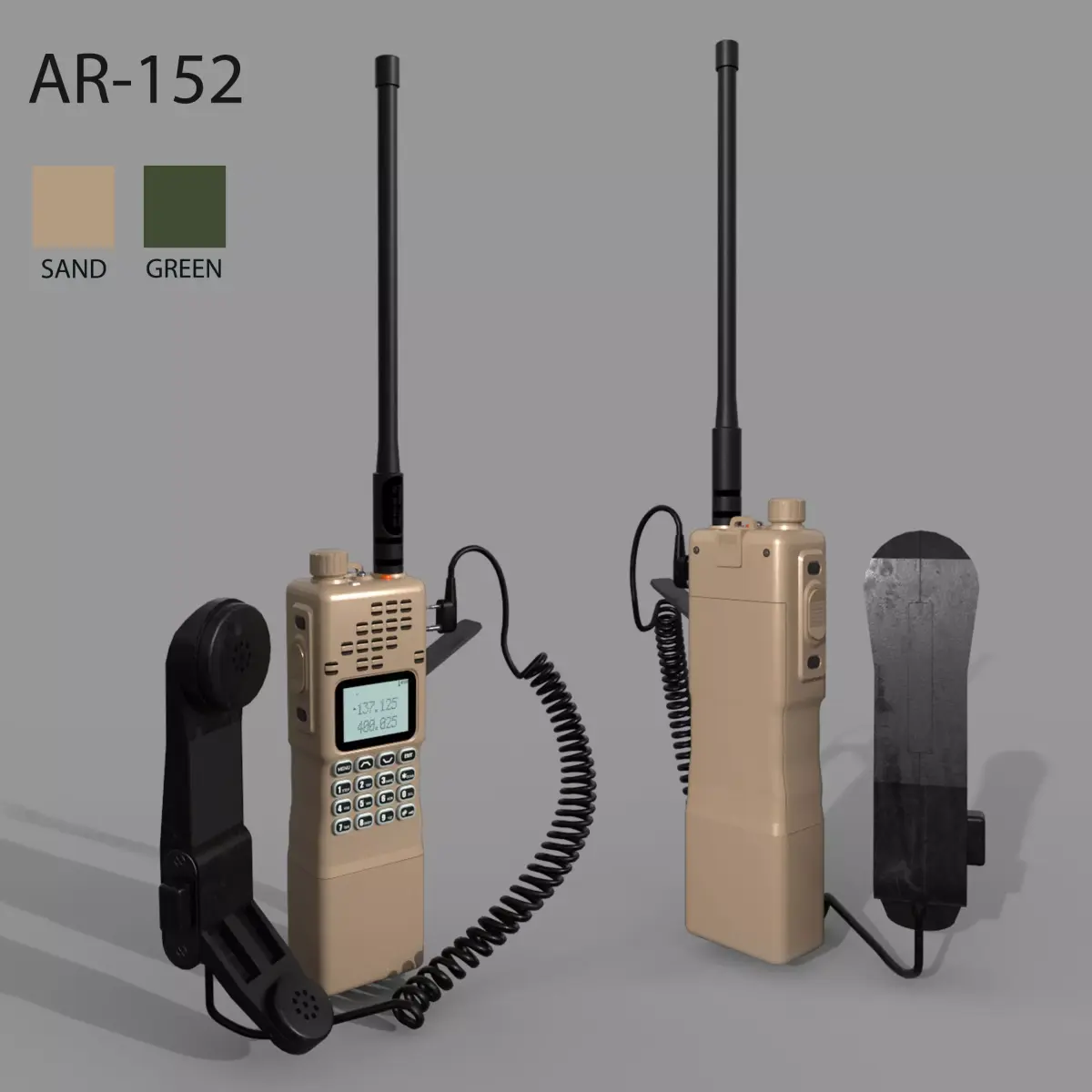 Radio Baofeng-AR-152 Low-poly 3D model