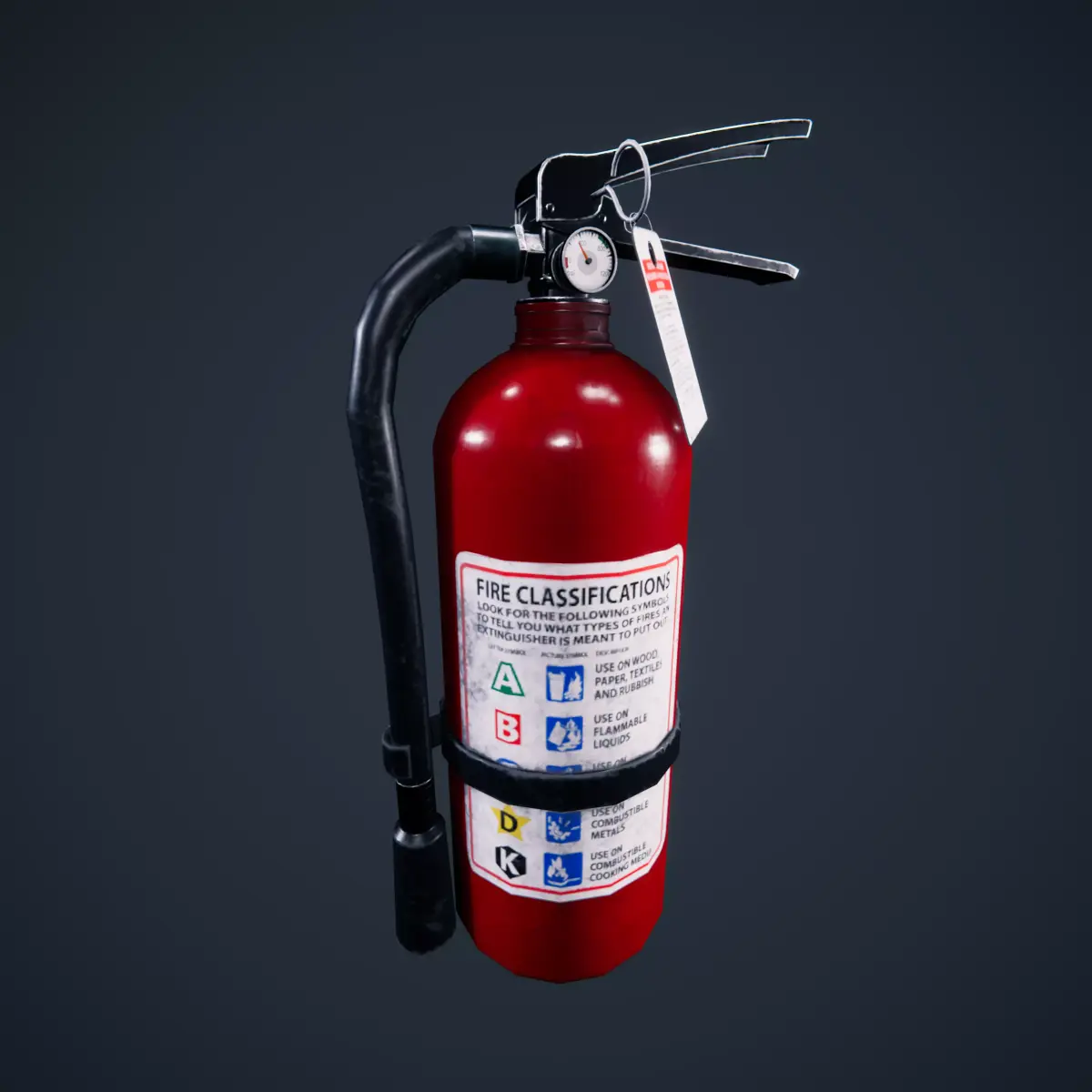  Fire Extinguisher - Game ready props VR Low-poly 3D model