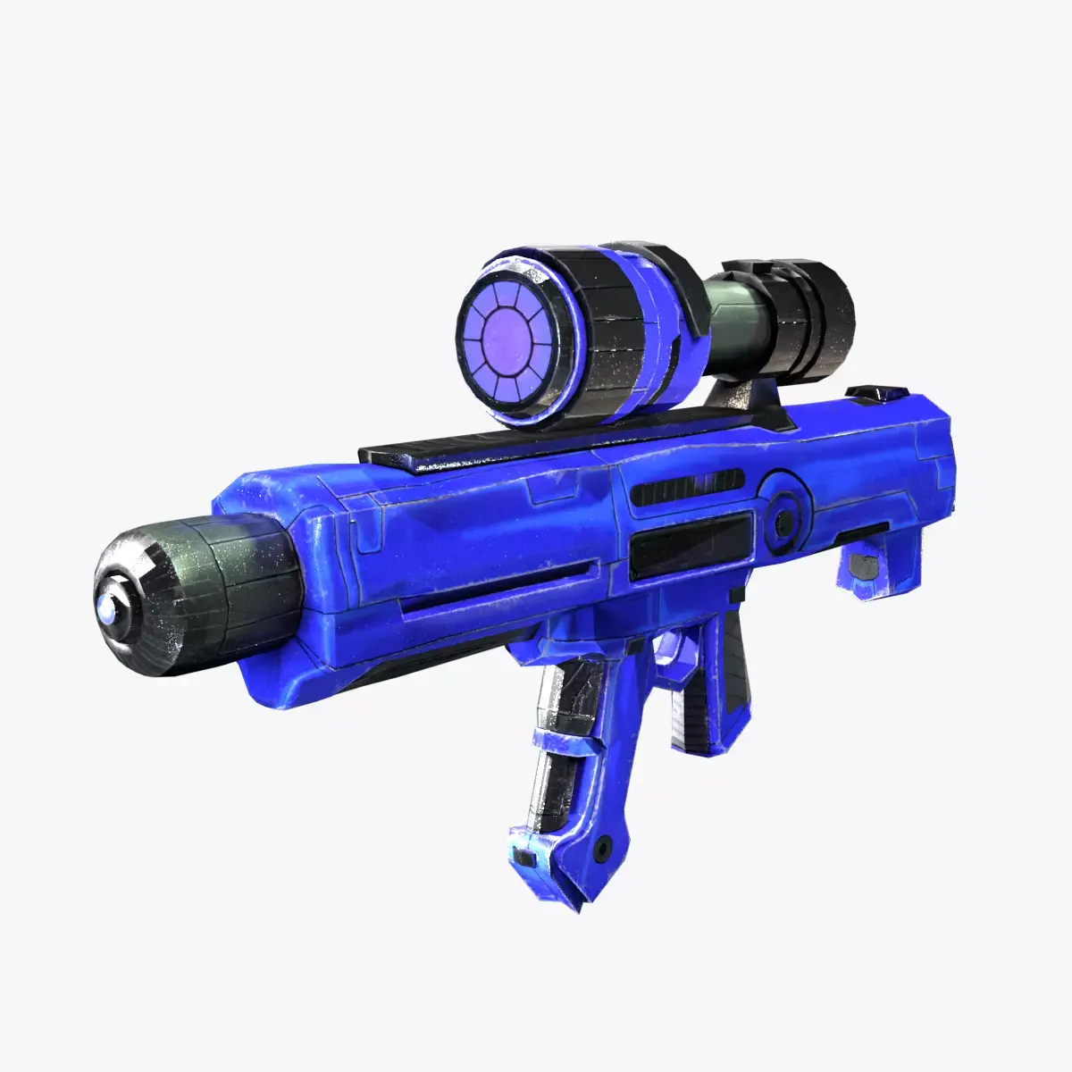Suction Gun Low-poly 3D model