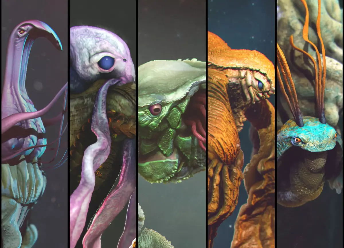 Volume 1 Sea Creatures  - Highpoly 3D model